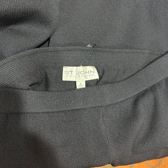 Classic St John black knit pants sz 8 - Picture 3 of 3